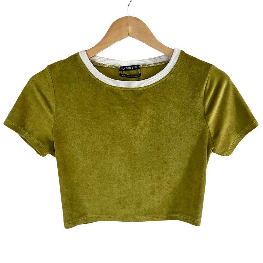 Urban Outfitters Velour Crop Top
